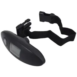 LCD Luggage Scale & Strap Black Open